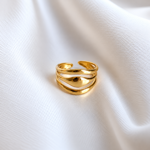 Gold Layered Wave Ring