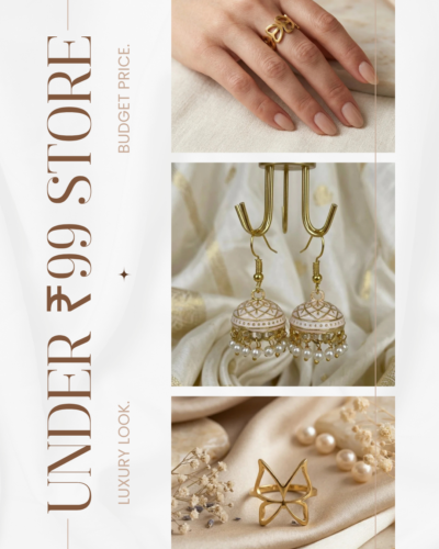 White and Beige Elegant Jewelry Sale Promotion Instagram Post