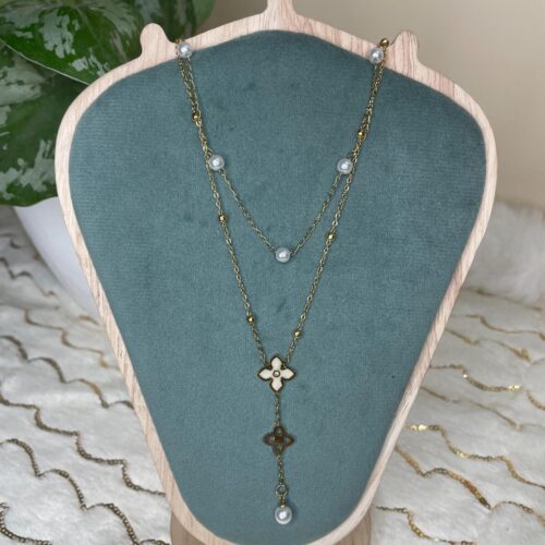 Pearl Clover Layered Necklace