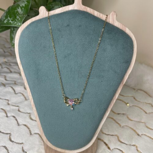 Bauble Cluster Ribbon Pendant Chain