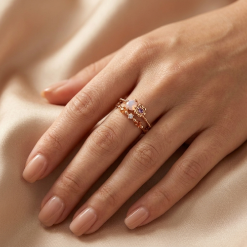 Multi-Stone Floral Opal Ring