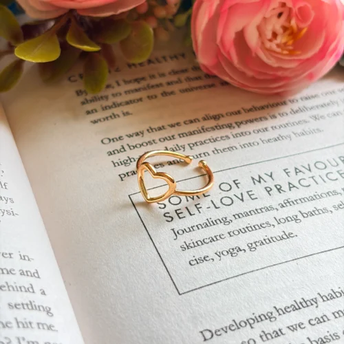 Hollow heart Ring