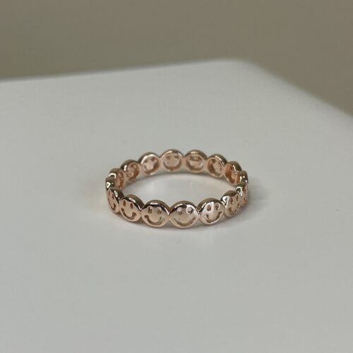 Rose Gold Plated Smiley Face Ring