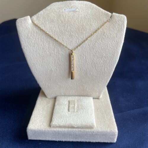 Crystal Vertical Bar Necklace