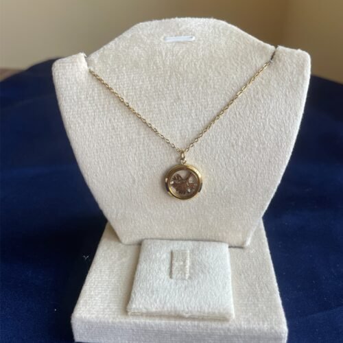 Tree Motif Circular Pendant Necklace