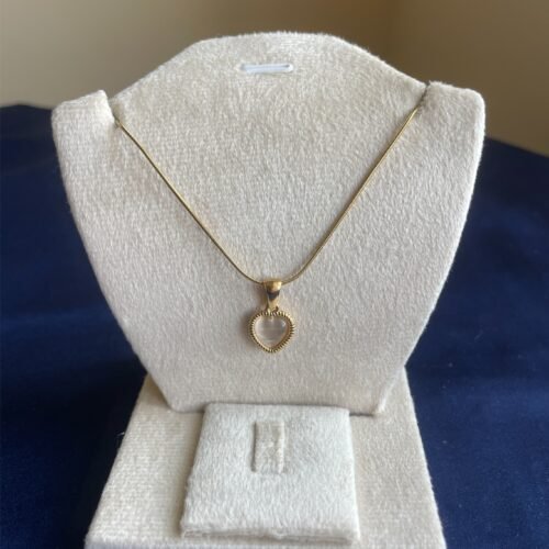 White Heart Desire Pendant Necklace