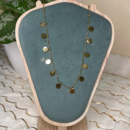 Korean Minimal Coin Disc Necklace