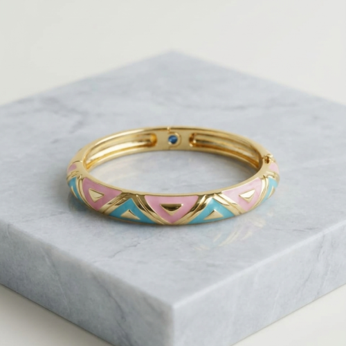 Enamel Pink Bangle