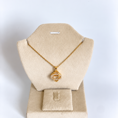 Interlocking Circle Crystal Necklace