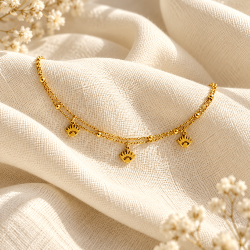 Evil Eye Sunburst Charm Bracelet