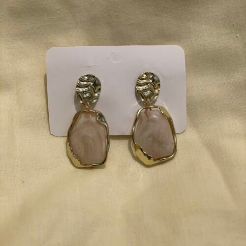 Marble Resin Drop Earrings