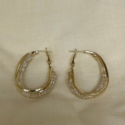 Golden Weave Hoop Earrings