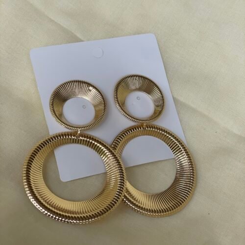 Ribbed Double Hoop Earrings