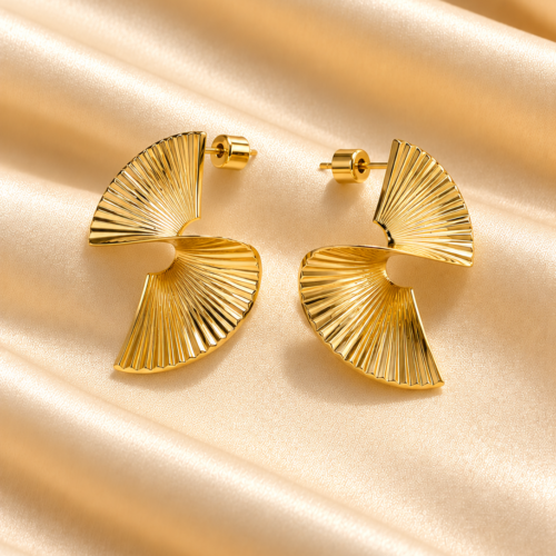 Spiral Fan Statement Earrings