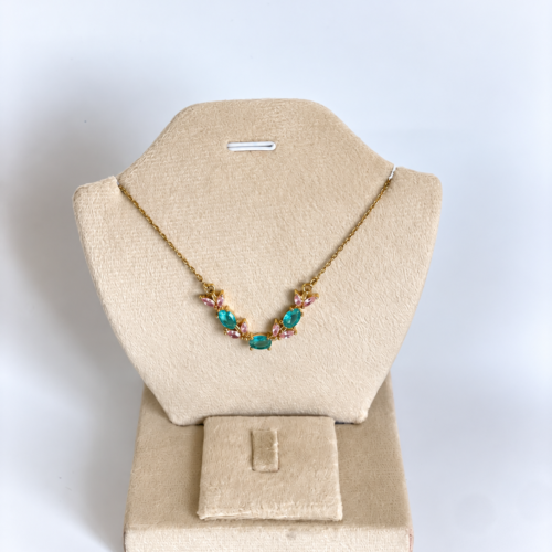 Floral Vine Crystal Necklace